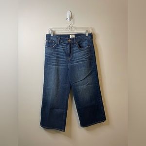 J. Crew Petite Length Rayner Wide Leg Dark Wash Jeans